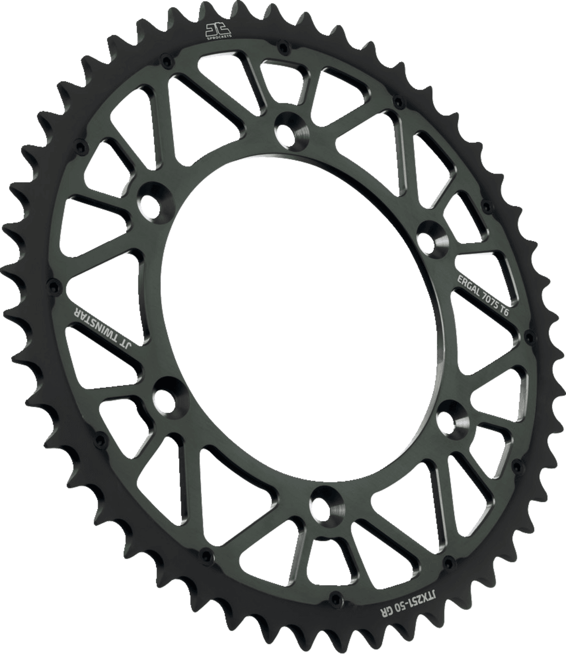 JT SPROCKETS 1210-2603 Rear Sprocket - Twinstar - 50 Tooth - Graphite - Yamaha