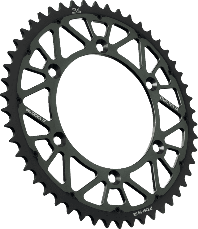 JT SPROCKETS 1210-2603 Rear Sprocket - Twinstar - 50 Tooth - Graphite - Yamaha