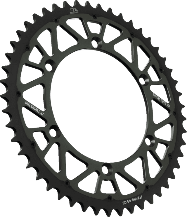 JT SPROCKETS 1210-2606 Rear Sprocket - Twinstar - 49 Tooth - Graphite - Kawasaki/Suzuki