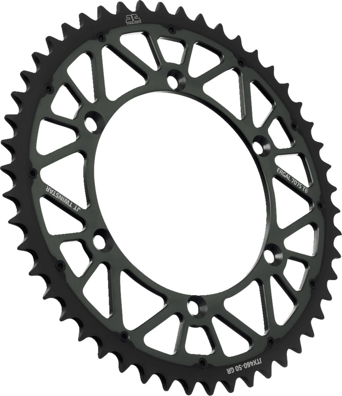 JT SPROCKETS 1210-2607 Rear Sprocket - Twinstar - 50 Tooth - Graphite - Kawasaki/Suzuki
