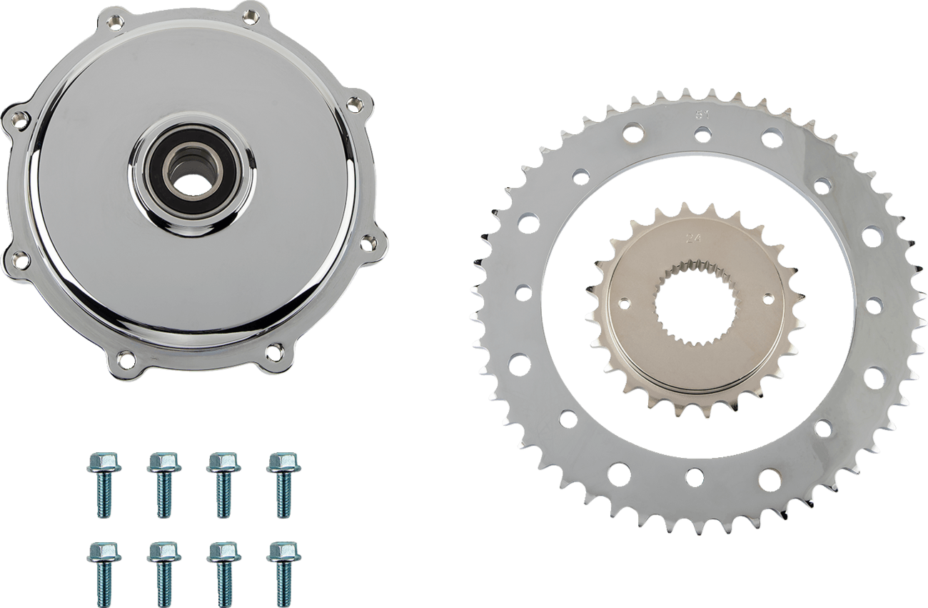 DRAG SPECIALTIES 1210-2662 Conversion Sprocket Kit - Chrome - '09-'16 Touring/Trike
