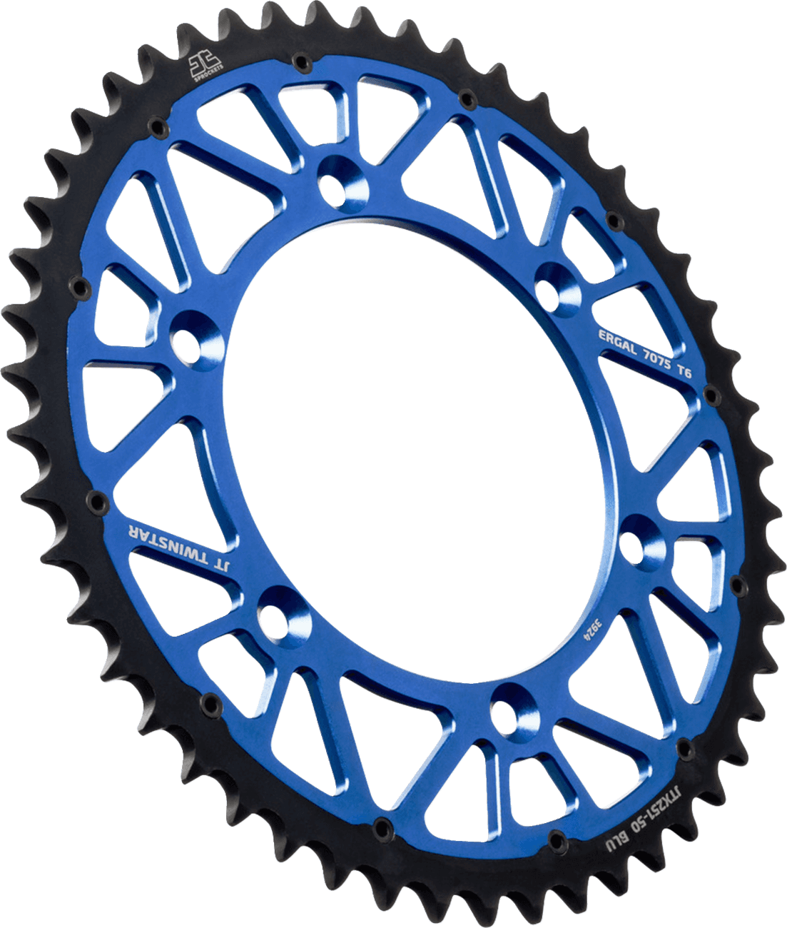 JT SPROCKETS 1210-2806 Rear Sprocket - Twinstar - 50 Tooth - Blue - Yamaha