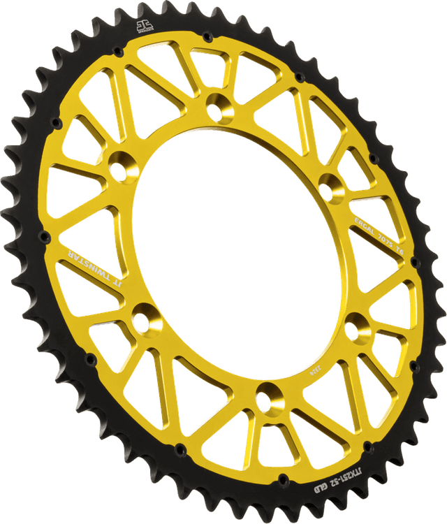 JT SPROCKETS 1210-2807 Rear Sprocket - Twinstar - 50 Tooth - Gold - Yamaha