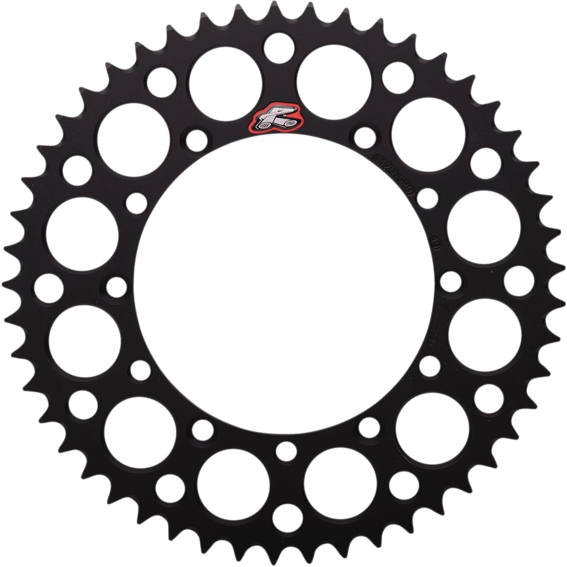RENTHAL 1211-0016 Rear Sprocket - Aluminum - 49 Tooth - Black - Kawasaki