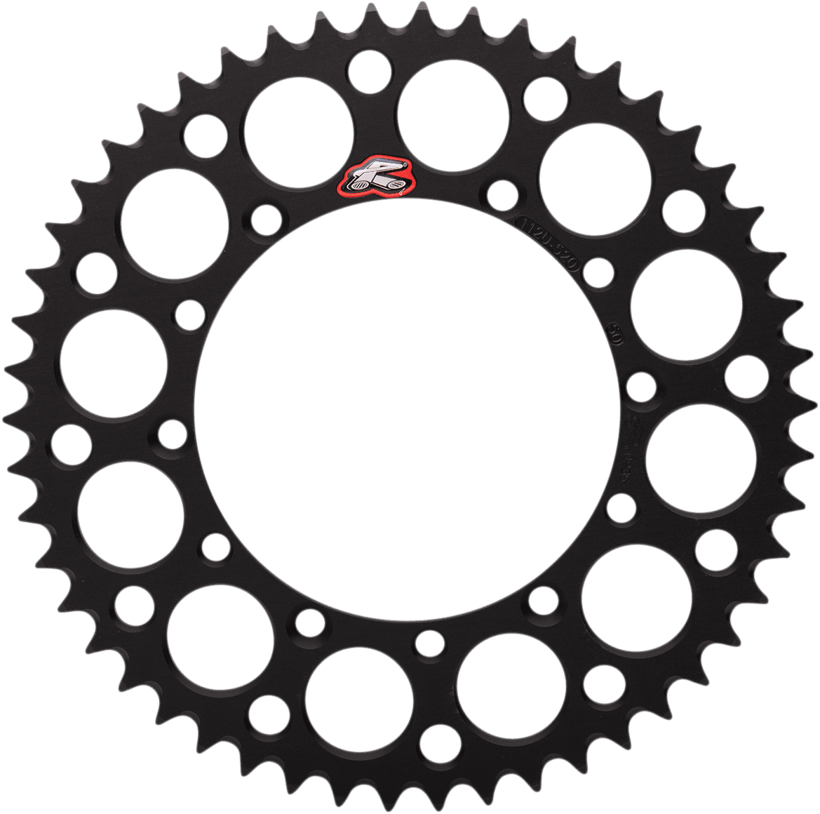 RENTHAL 1211-0017 Rear Sprocket - Aluminum - 50 Tooth - Black - Kawasaki