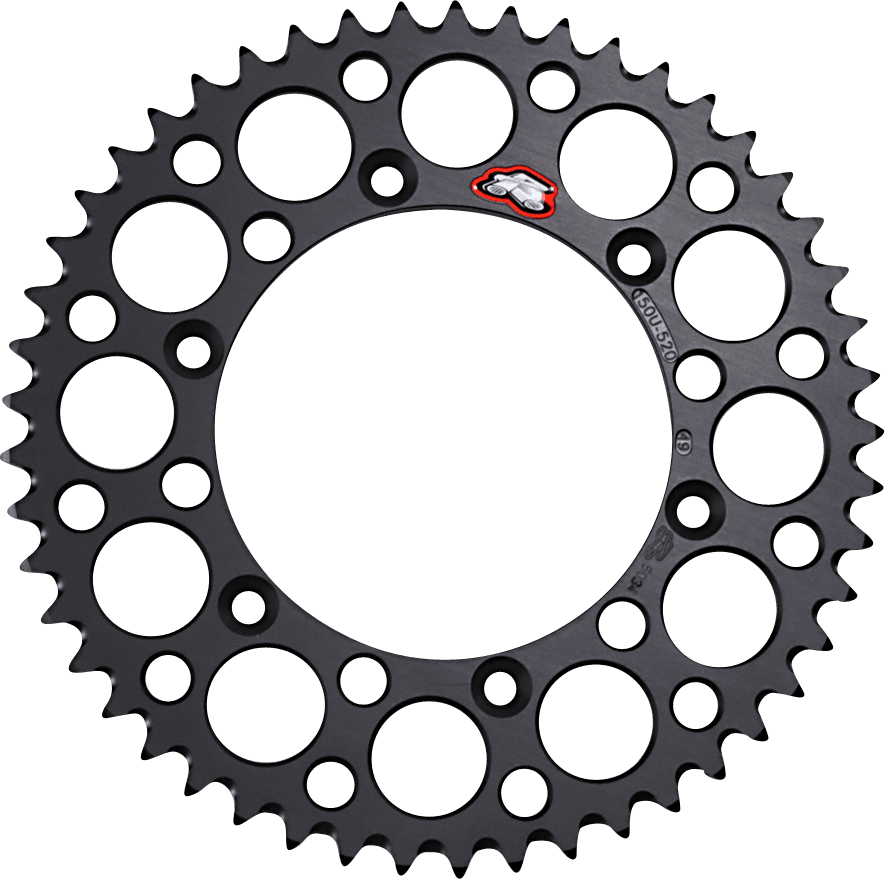 RENTHAL 1211-0026 Rear Sprocket - Aluminum - 49 Tooth - Black - Yamaha