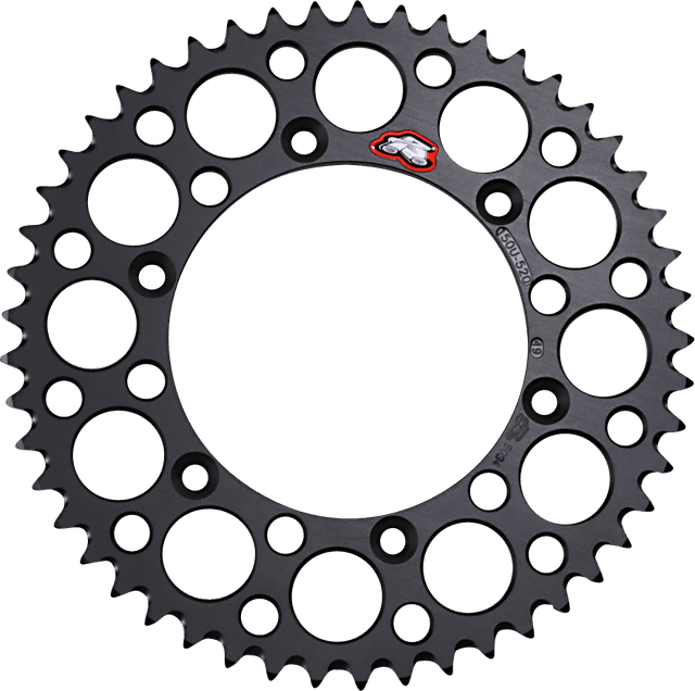 RENTHAL 1211-0026 Rear Sprocket - Aluminum - 49 Tooth - Black - Yamaha