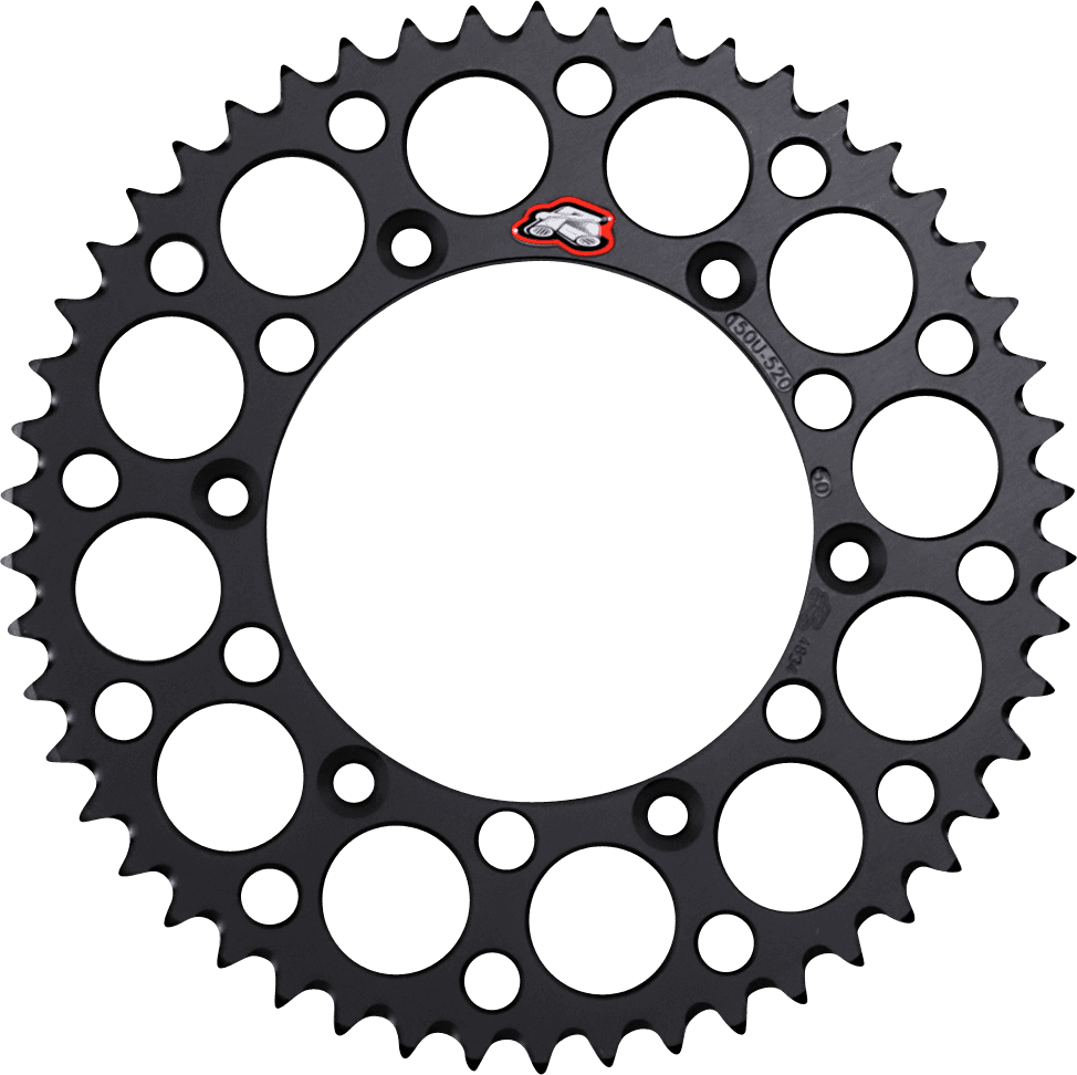 RENTHAL 1211-0027 Rear Sprocket - Aluminum - 50 Tooth - Black - Yamaha