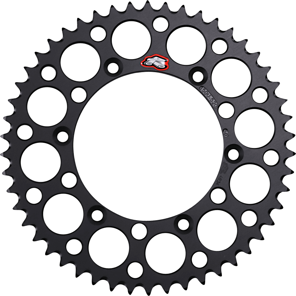 RENTHAL 1211-0027 Rear Sprocket - Aluminum - 50 Tooth - Black - Yamaha