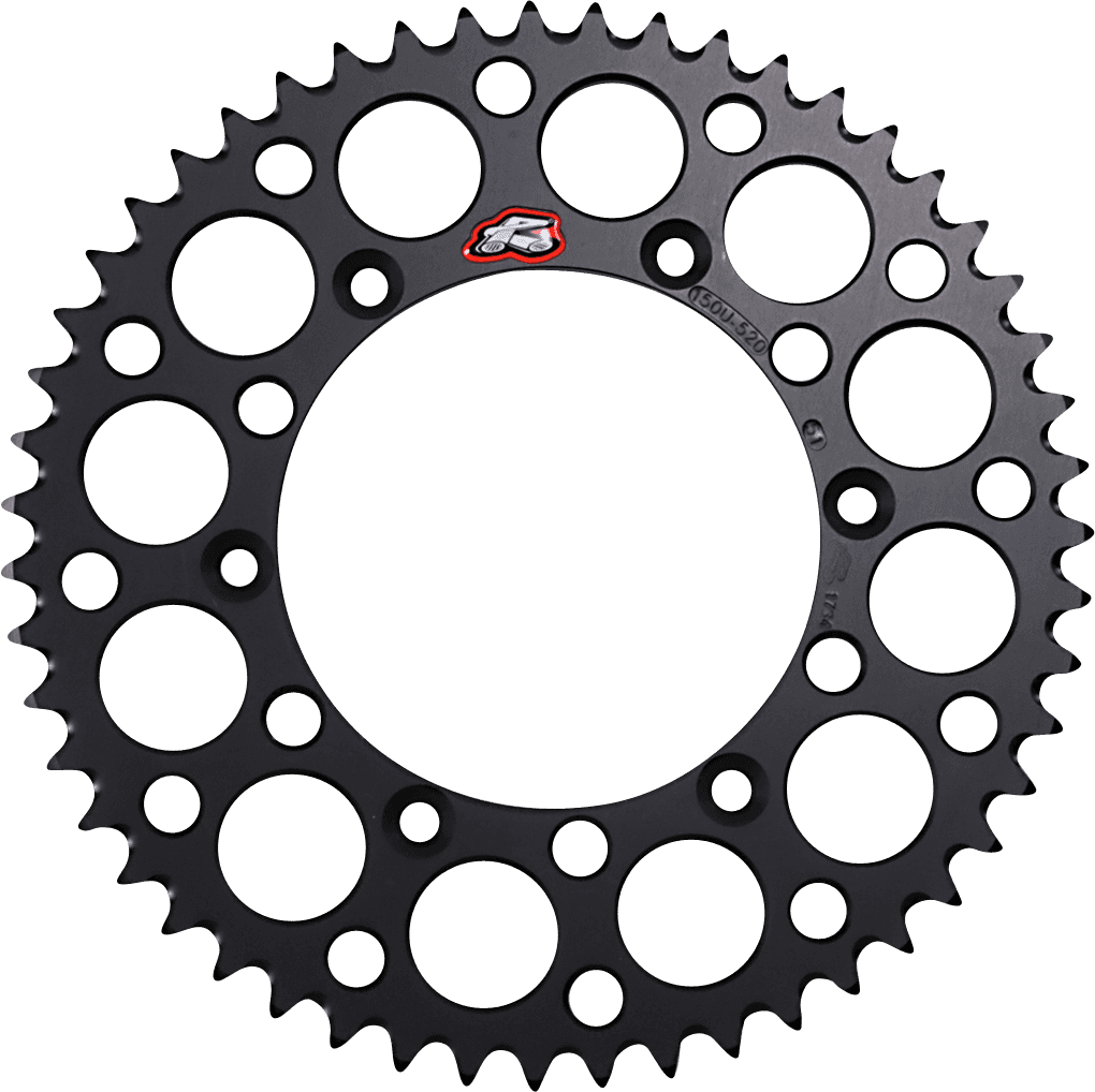 RENTHAL 1211-0028 Rear Sprocket - Aluminum - 51 Tooth - Black - Yamaha