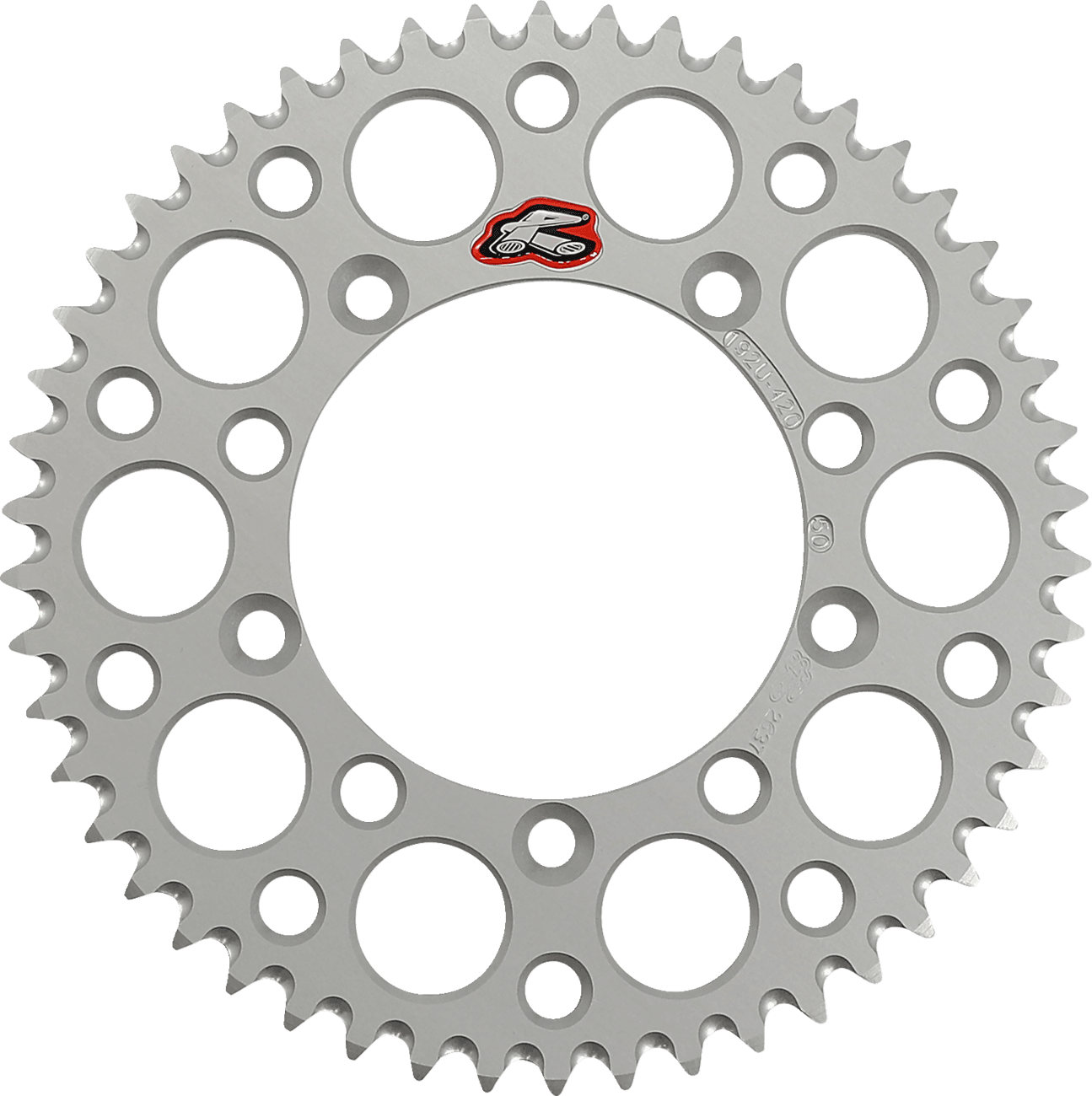 RENTHAL 1211-0087 Rear Sprocket - Aluminum - 50 Tooth - Silver - Gas Gas/Husqvarna/KTM