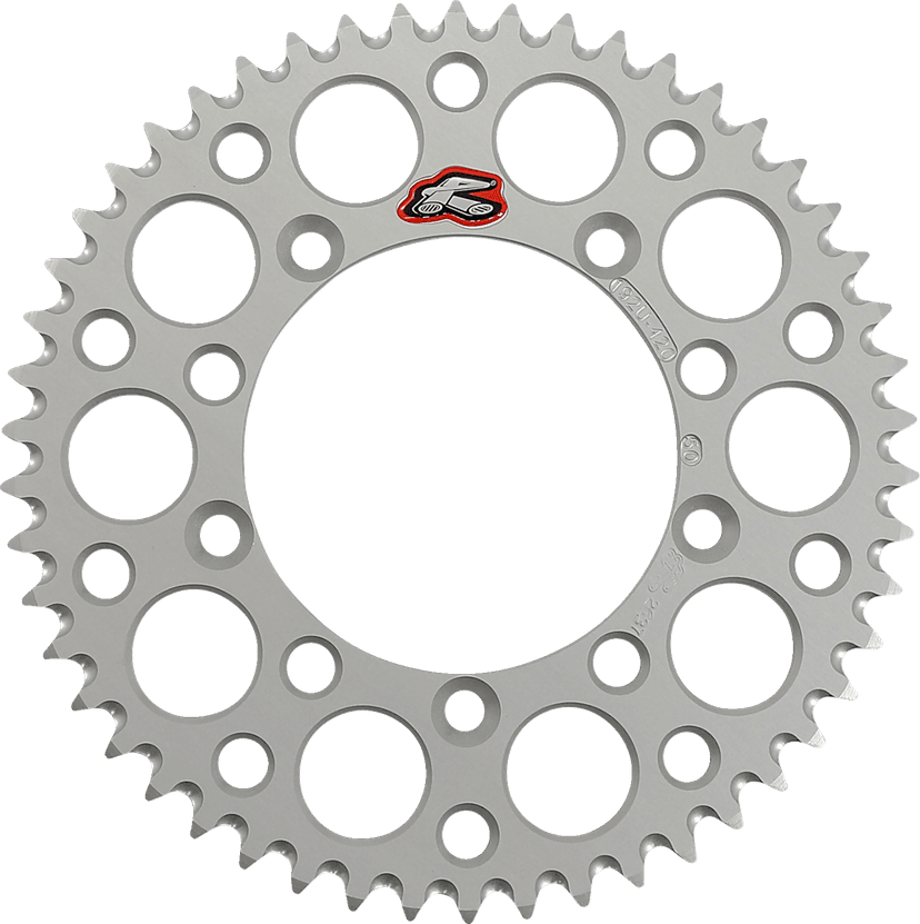RENTHAL 1211-0087 Rear Sprocket - Aluminum - 50 Tooth - Silver - Gas Gas/Husqvarna/KTM