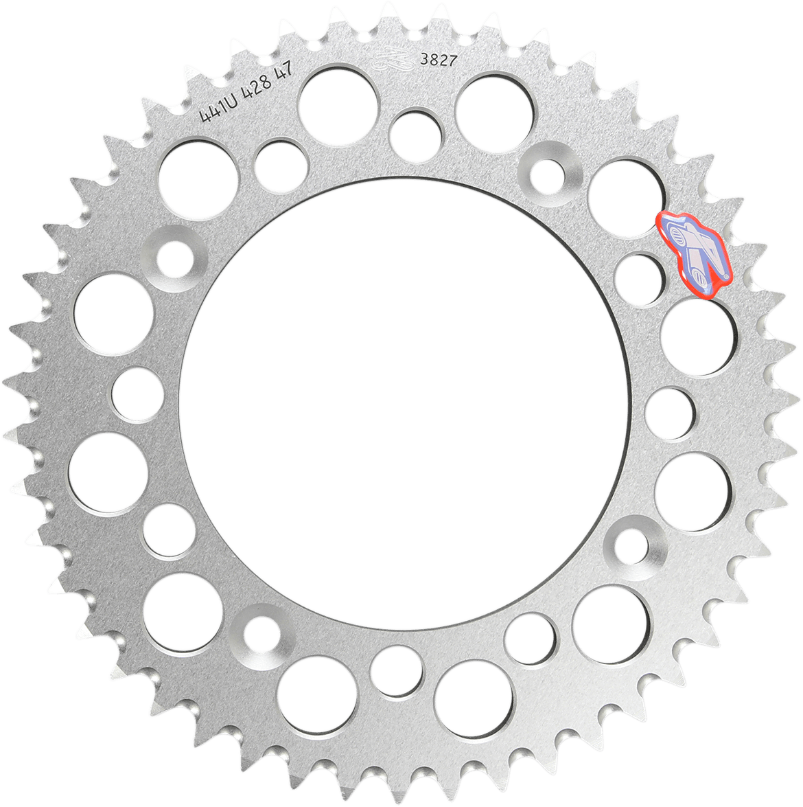RENTHAL 1211-0089 Rear Sprocket - Aluminum - 47 Tooth - Silver - Gas Gas/Husqvarna/KTM
