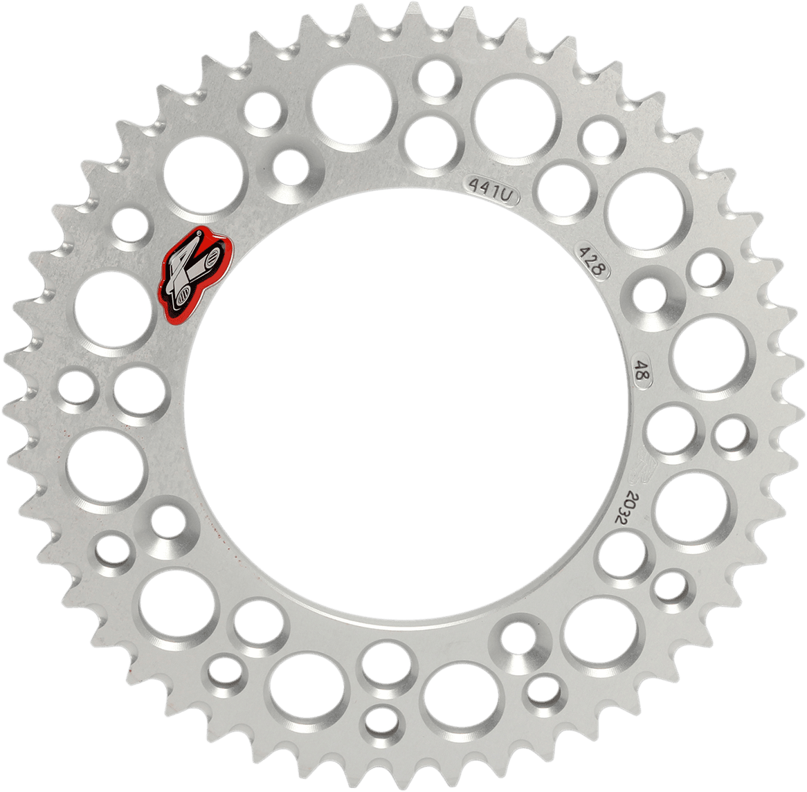 RENTHAL 1211-0090 Rear Sprocket - Aluminum - 48 Tooth - Silver - Gas Gas/Husqvarna/KTM