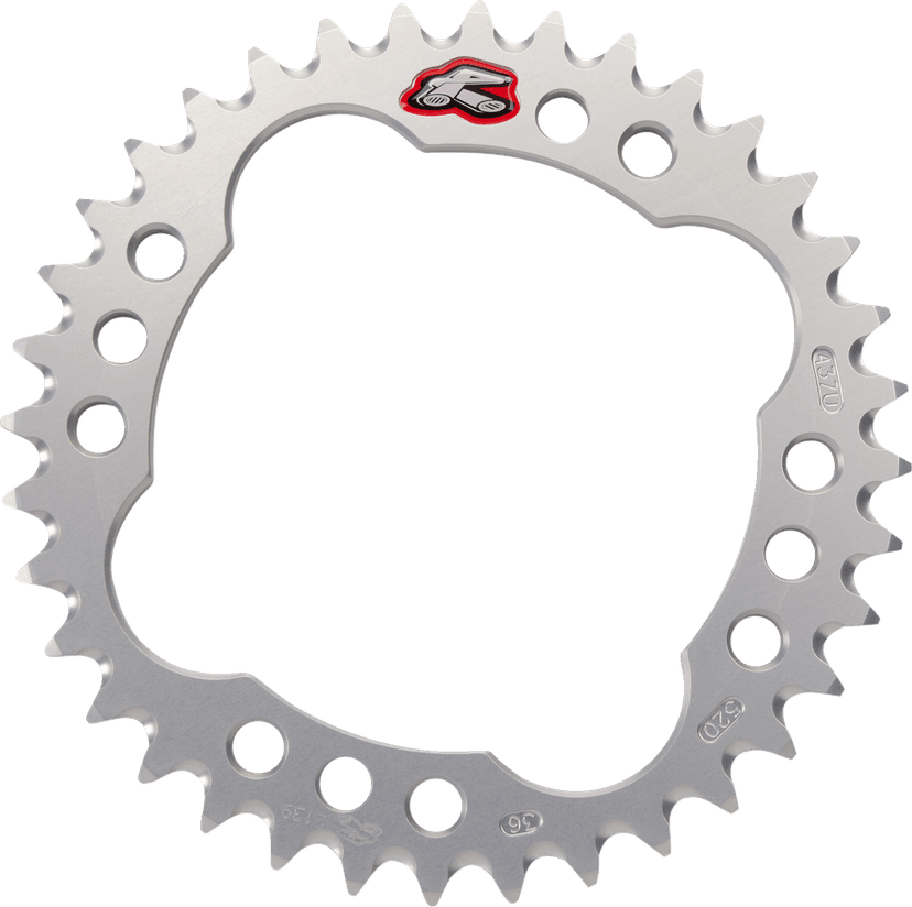 RENTHAL 1211-0095 Rear Sprocket - Aluminum - 36 Tooth - Silver - Yamaha