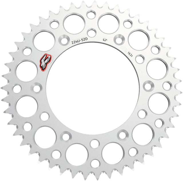 RENTHAL 1211-0103 Rear Sprocket - Aluminum - 47 Tooth - Silver