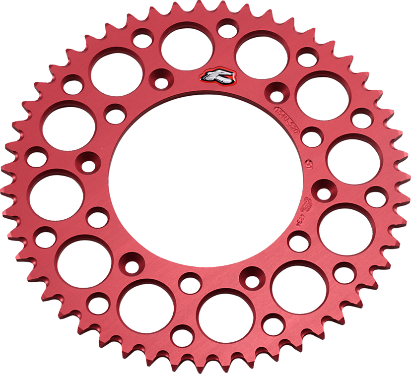 RENTHAL 1211-0162 Rear Sprocket - Aluminum - 51 Tooth - Red - Honda