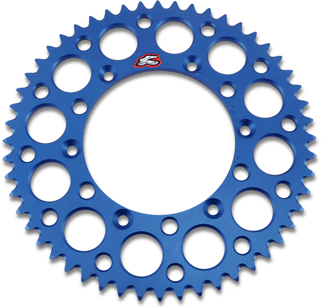 RENTHAL 1211-0168 Rear Sprocket - Aluminum - 52 Tooth - Blue - Yamaha