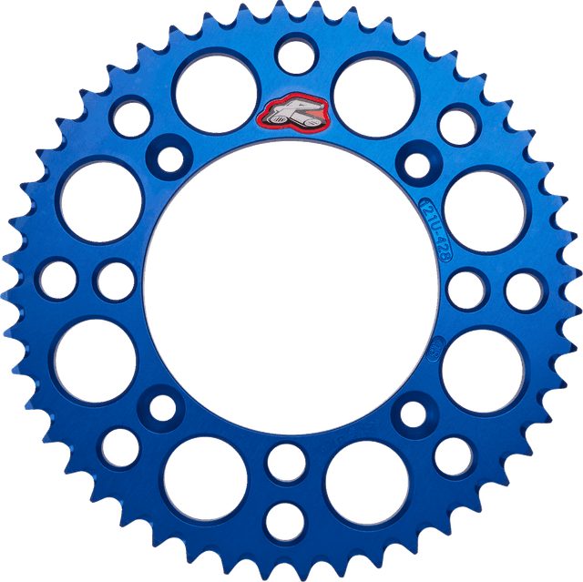 RENTHAL 1211-0286 Rear Sprocket - Aluminum - 48 Tooth - Blue - Suzuki/Yamaha