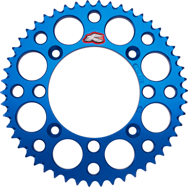 RENTHAL 1211-0288 Rear Sprocket - Aluminum - 50 Tooth - Blue - Suzuki/Yamaha