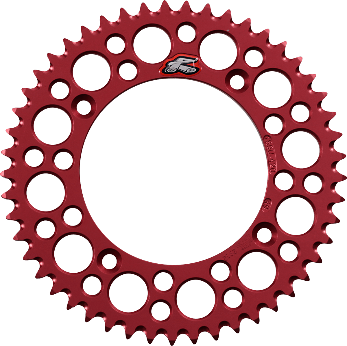 RENTHAL 1211-0289 Rear Sprocket - Aluminum - 49 Tooth - Red - Honda