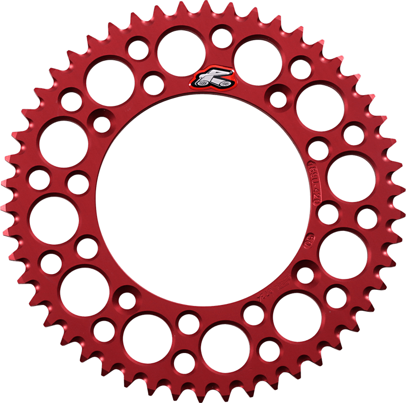 RENTHAL 1211-0290 Rear Sprocket - Aluminum - 50 Tooth - Red - Honda