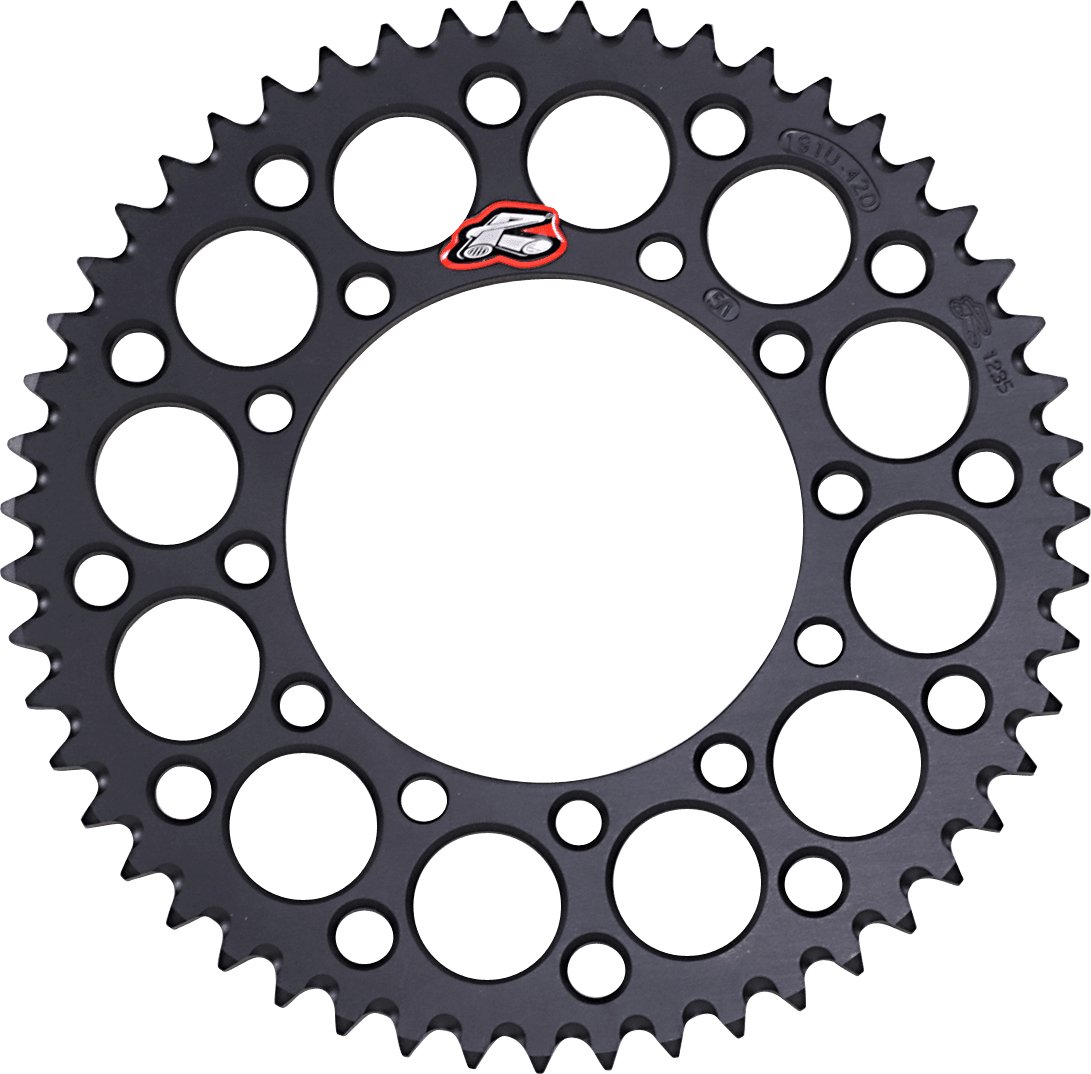 RENTHAL 1211-0299 Rear Sprocket - Aluminum - 51 Tooth - Black - Kawasaki