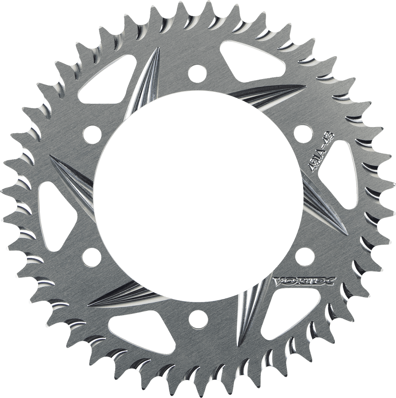 VORTEX 1211-0541 Aluminum Sprocket - Silver - Rear - 43 Tooth