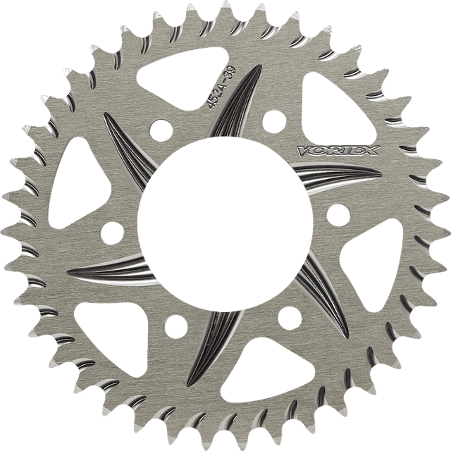 VORTEX 1211-0558 Aluminum Sprocket - Silver - Rear - 39 Tooth
