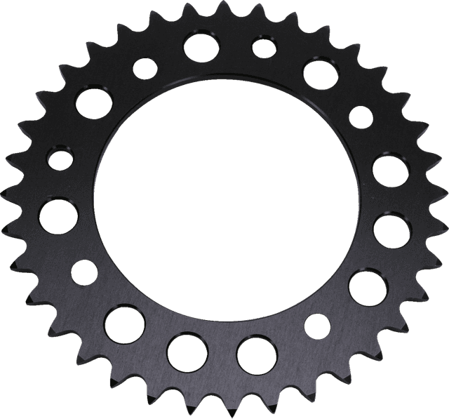 RENTHAL 1211-1208 Rear Sprocket - Aluminum - 36 Tooth - Black - Gas Gas/Husqvarna/KTM — image 2 of 2