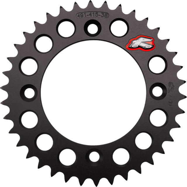 RENTHAL 1211-1209 Rear Sprocket - Aluminum - 38 Tooth - Black - Gas Gas/Husqvarna/KTM