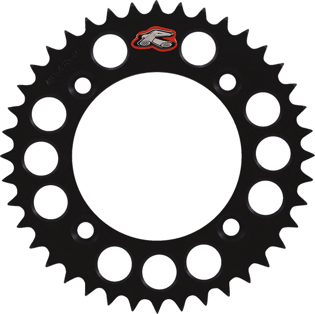 RENTHAL 1211-1210 Rear Sprocket - Aluminum - 40 Tooth - Black - Gas Gas/Husqvarna/KTM