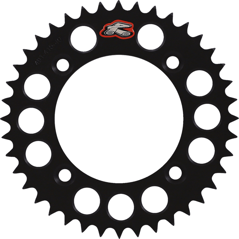 RENTHAL 1211-1210 Rear Sprocket - Aluminum - 40 Tooth - Black - Gas Gas/Husqvarna/KTM