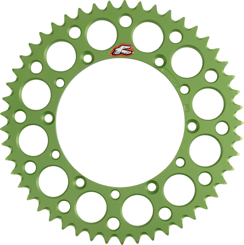 RENTHAL 1211-1346 Rear Sprocket - Aluminum - 49 Tooth - Green - Kawasaki
