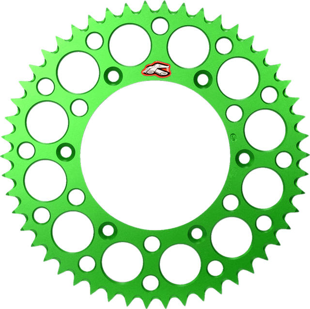 RENTHAL 1211-1347 Rear Sprocket - Aluminum - 50 Tooth - Green - Kawasaki