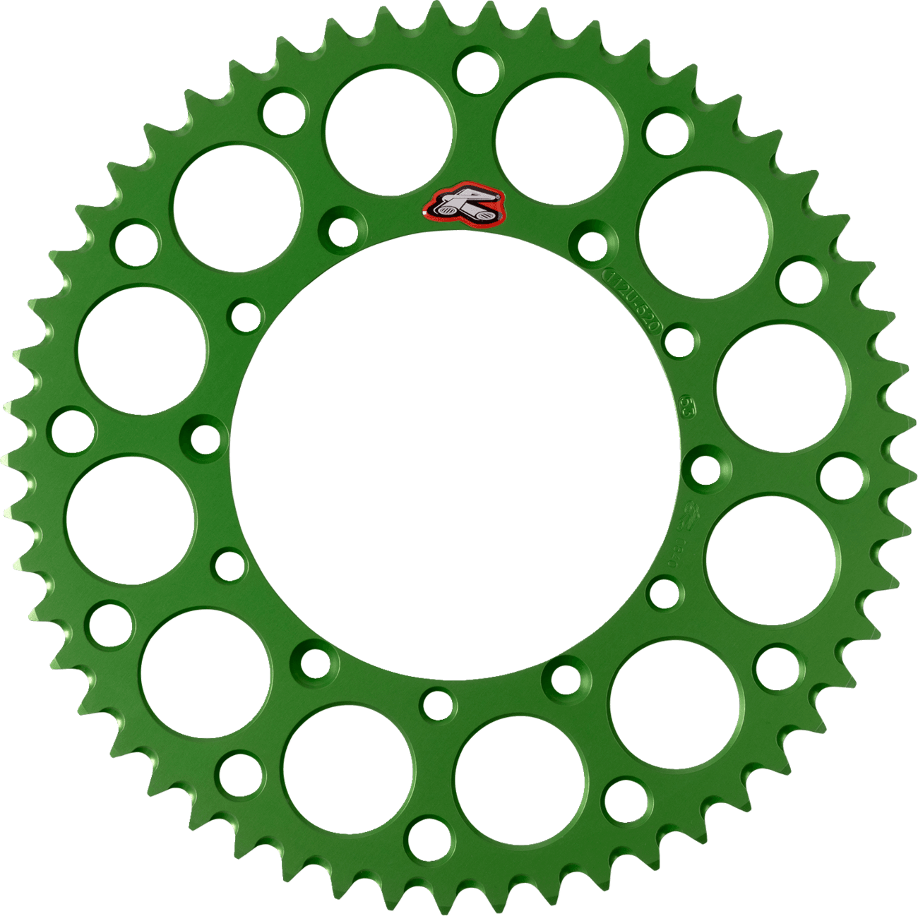 RENTHAL 1211-1675 Rear Sprocket - Aluminum - 53 Tooth - Green - Kawasaki