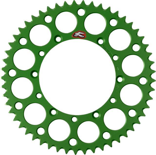 RENTHAL 1211-1675 Rear Sprocket - Aluminum - 53 Tooth - Green - Kawasaki