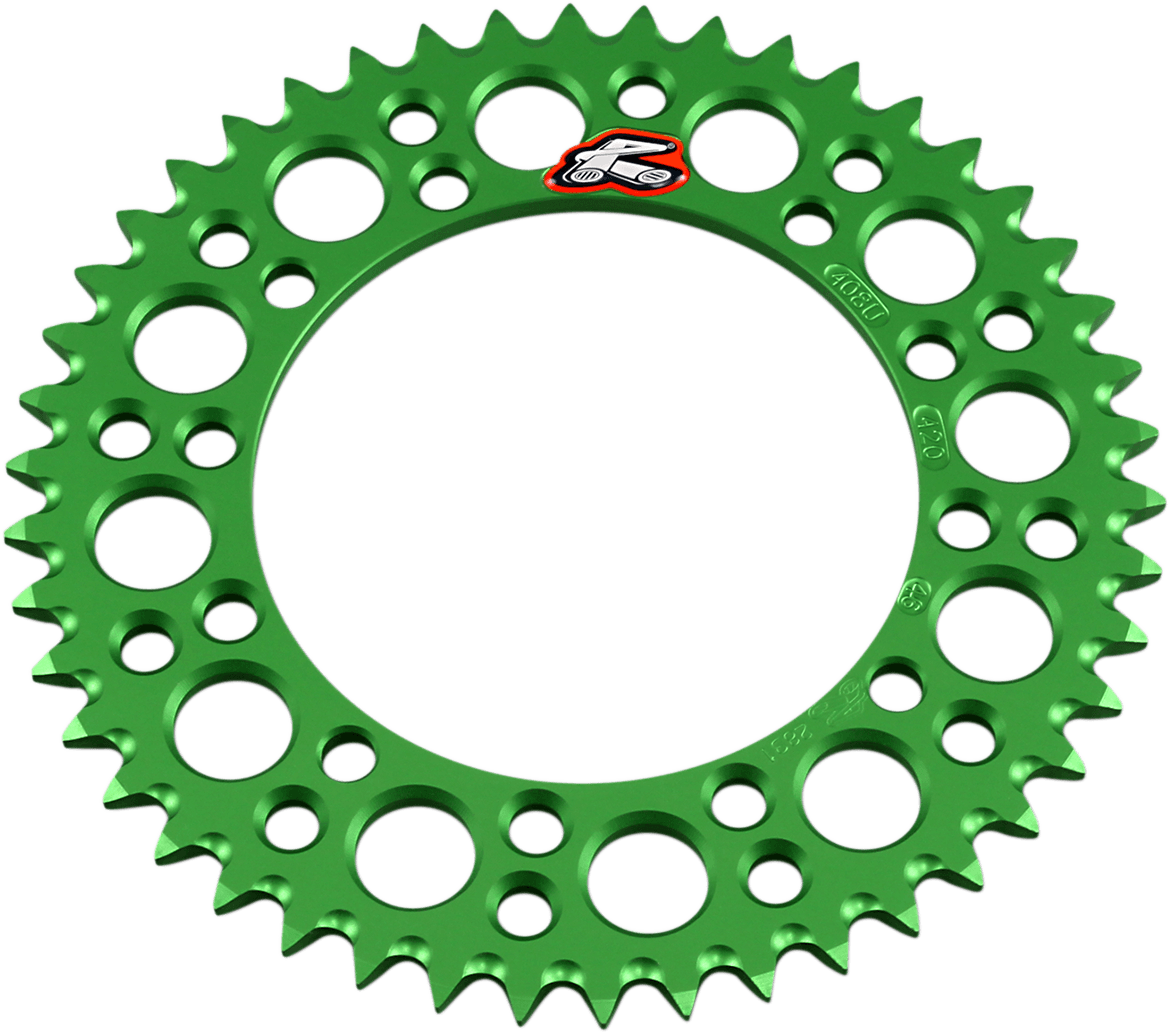 RENTHAL 1211-1682 Rear Sprocket - Aluminum - 46 Tooth - Green - Kawasaki/Suzuki