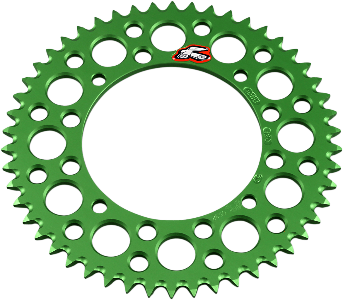 RENTHAL 1211-1686 Rear Sprocket - Aluminum - 50 Tooth - Green - Kawasaki/Suzuki
