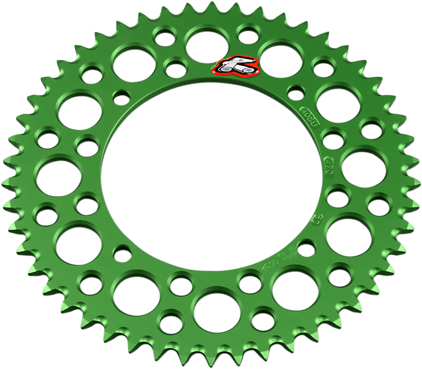 RENTHAL 1211-1686 Rear Sprocket - Aluminum - 50 Tooth - Green - Kawasaki/Suzuki