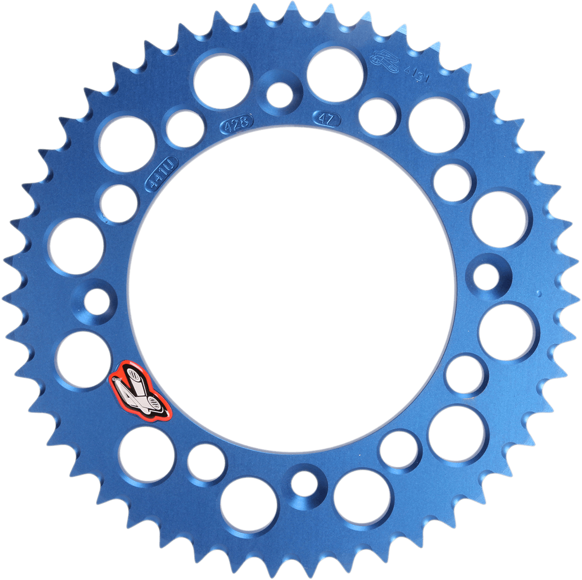 RENTHAL 1211-1723 Rear Sprocket - Aluminum - 47 Tooth - Blue - Gas Gas/Husqvarna/KTM
