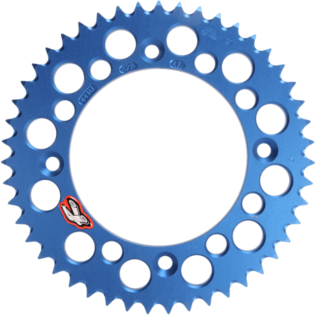 RENTHAL 1211-1723 Rear Sprocket - Aluminum - 47 Tooth - Blue - Gas Gas/Husqvarna/KTM