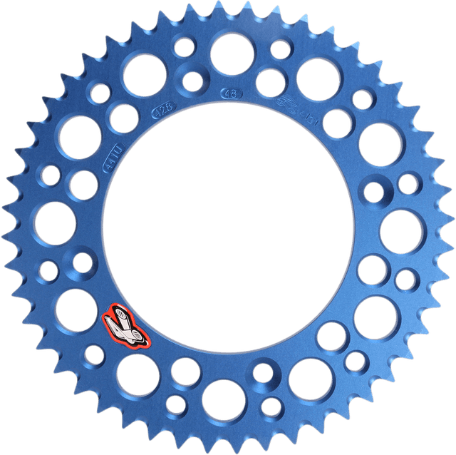 RENTHAL 1211-1724 Rear Sprocket - Aluminum - 48 Tooth - Blue - Gas Gas/Husqvarna/KTM