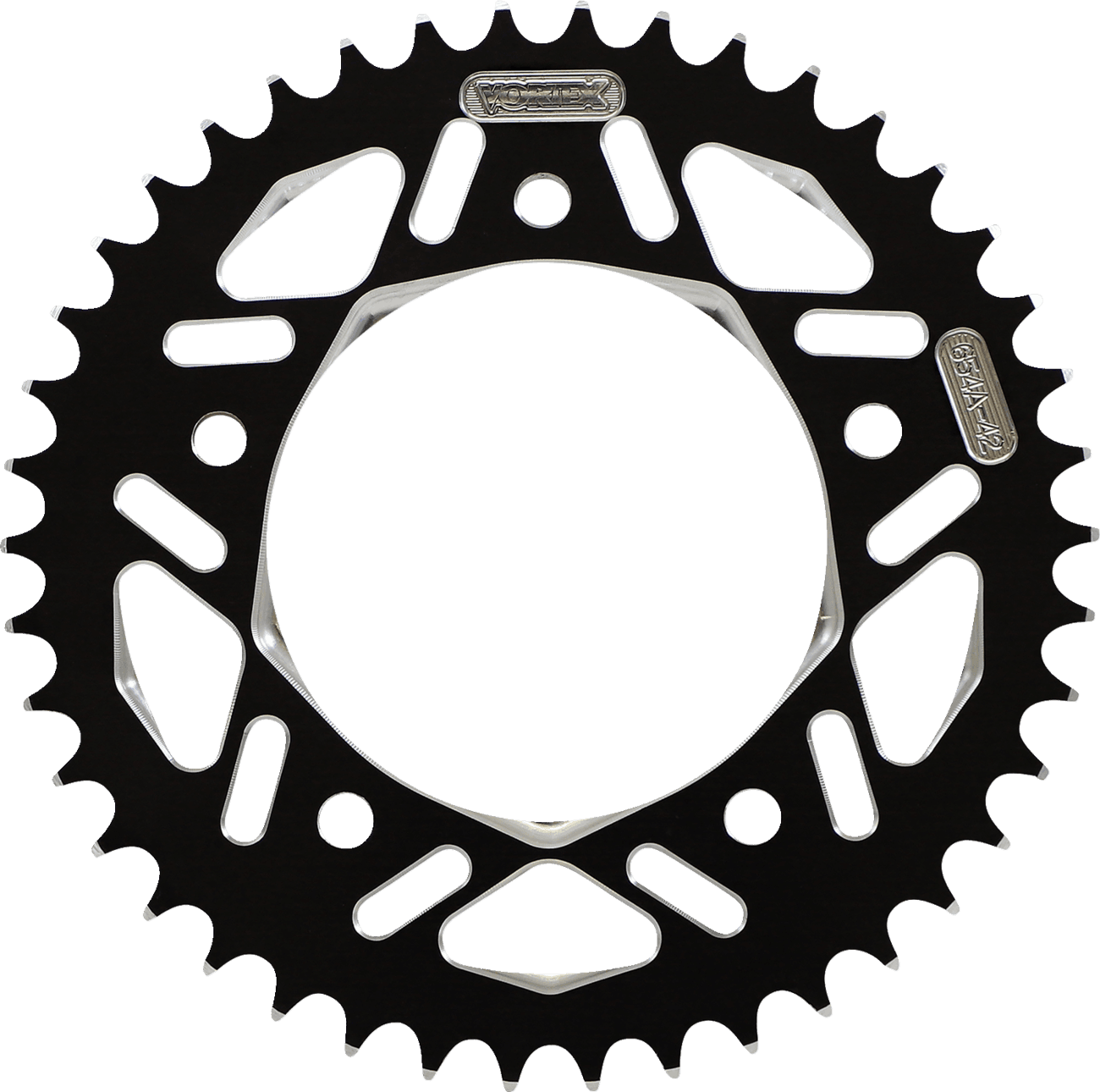 VORTEX 1211-1832 Aluminum Sprocket - Black - Rear - 42 Tooth