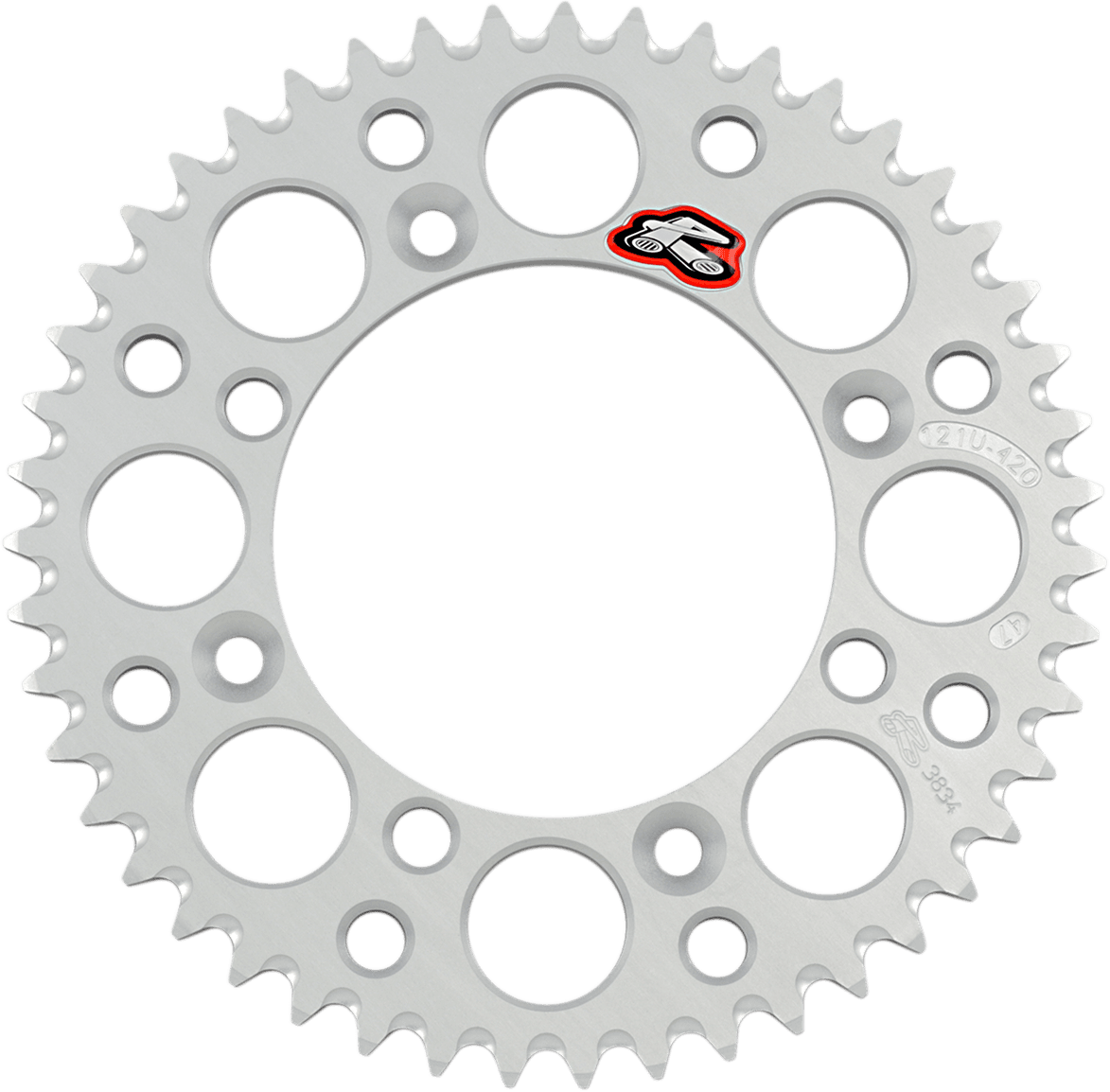RENTHAL 1211-2061 Rear Sprocket - Aluminum - 47 Tooth - Silver - YZ 65