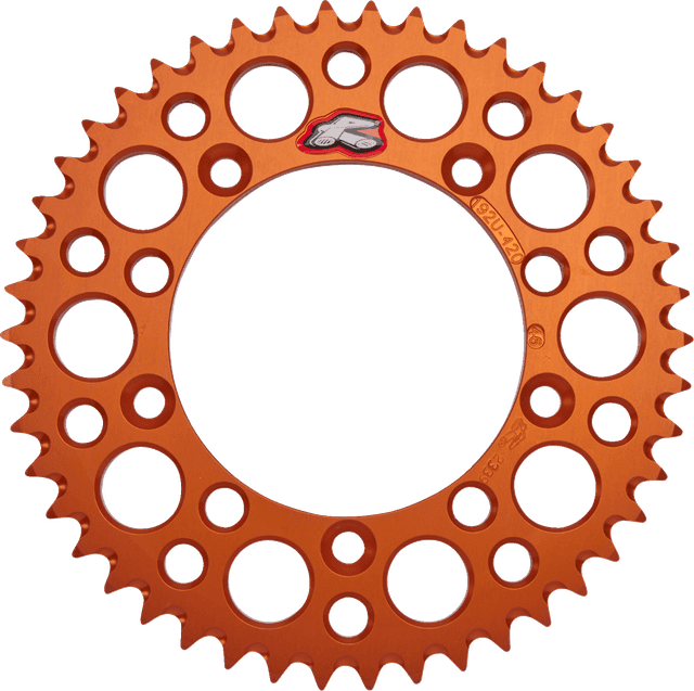 RENTHAL 1211-2465 Rear Sprocket - Aluminum - 46 Tooth - Orange - Gas Gas/Husqvarna/KTM