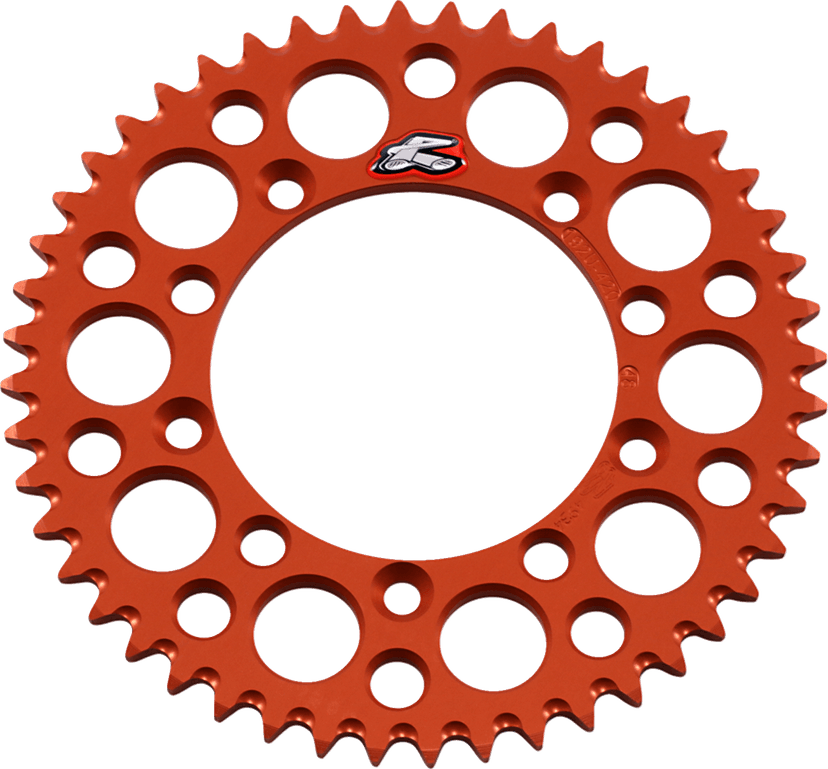 RENTHAL 1211-2467 Rear Sprocket - Aluminum - 48 Tooth - Orange - Gas Gas/Husqvarna/KTM