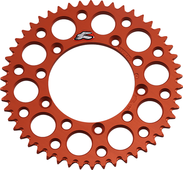 RENTHAL 1211-2468 Rear Sprocket - Aluminum - 50 Tooth - Orange - Gas Gas/Husqvarna/KTM