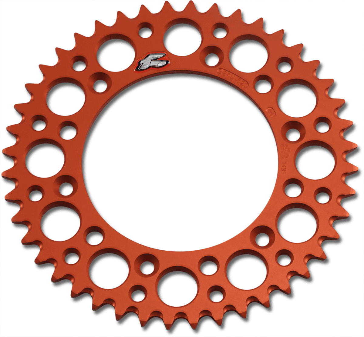 RENTHAL 1211-2470 Rear Sprocket - Aluminum - 44 Tooth - Orange