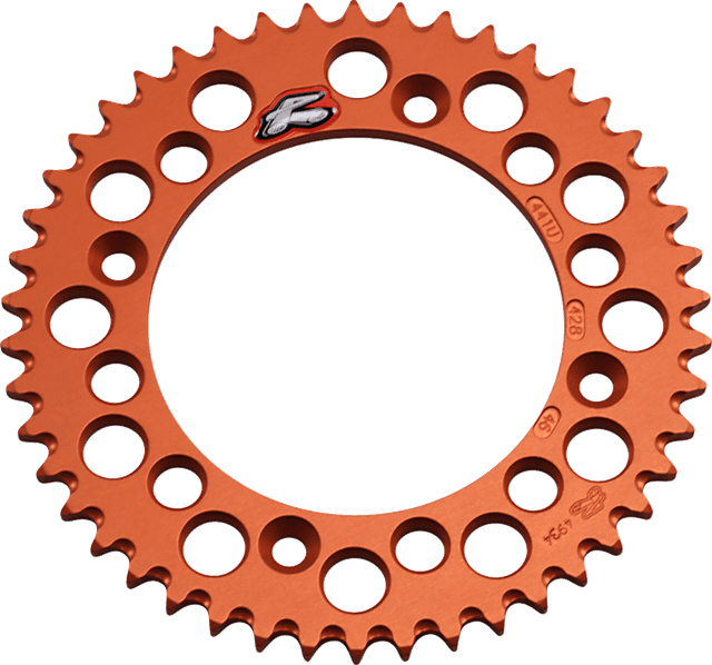 RENTHAL 1211-2482 Rear Sprocket - Aluminum - 46 Tooth - Orange - Gas Gas/Husqvarna/KTM
